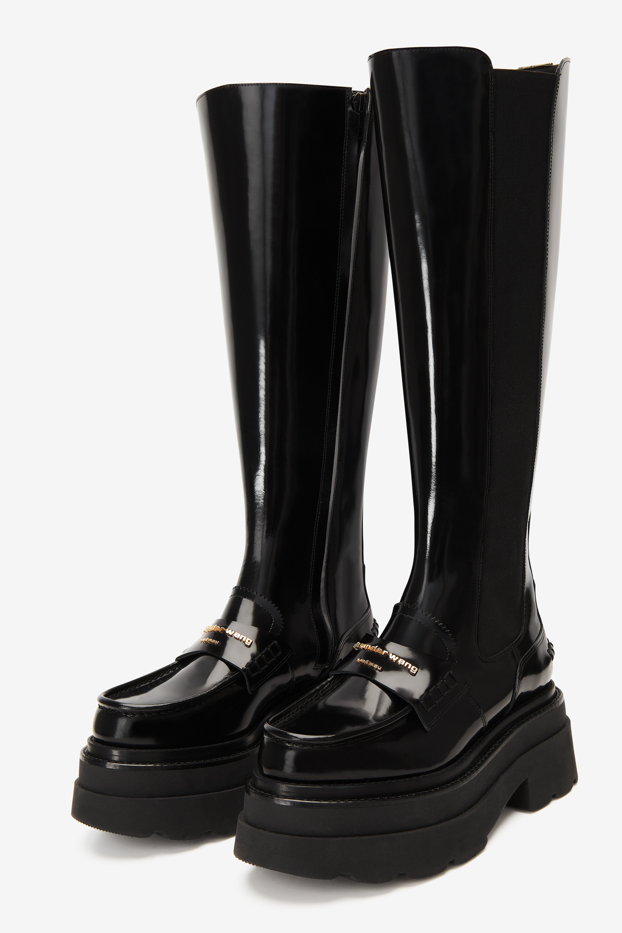 carter platform tall boot in spazzolato - 2