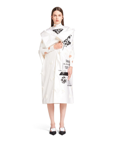Prada Single-breasted printed embroidered duchesse cape outlook