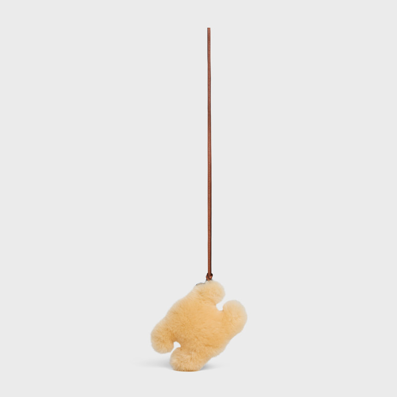 CELINE TRIOMPHE POM-POM KEYRING in SHEARLING AND SMOOTH CALFSKIN outlook