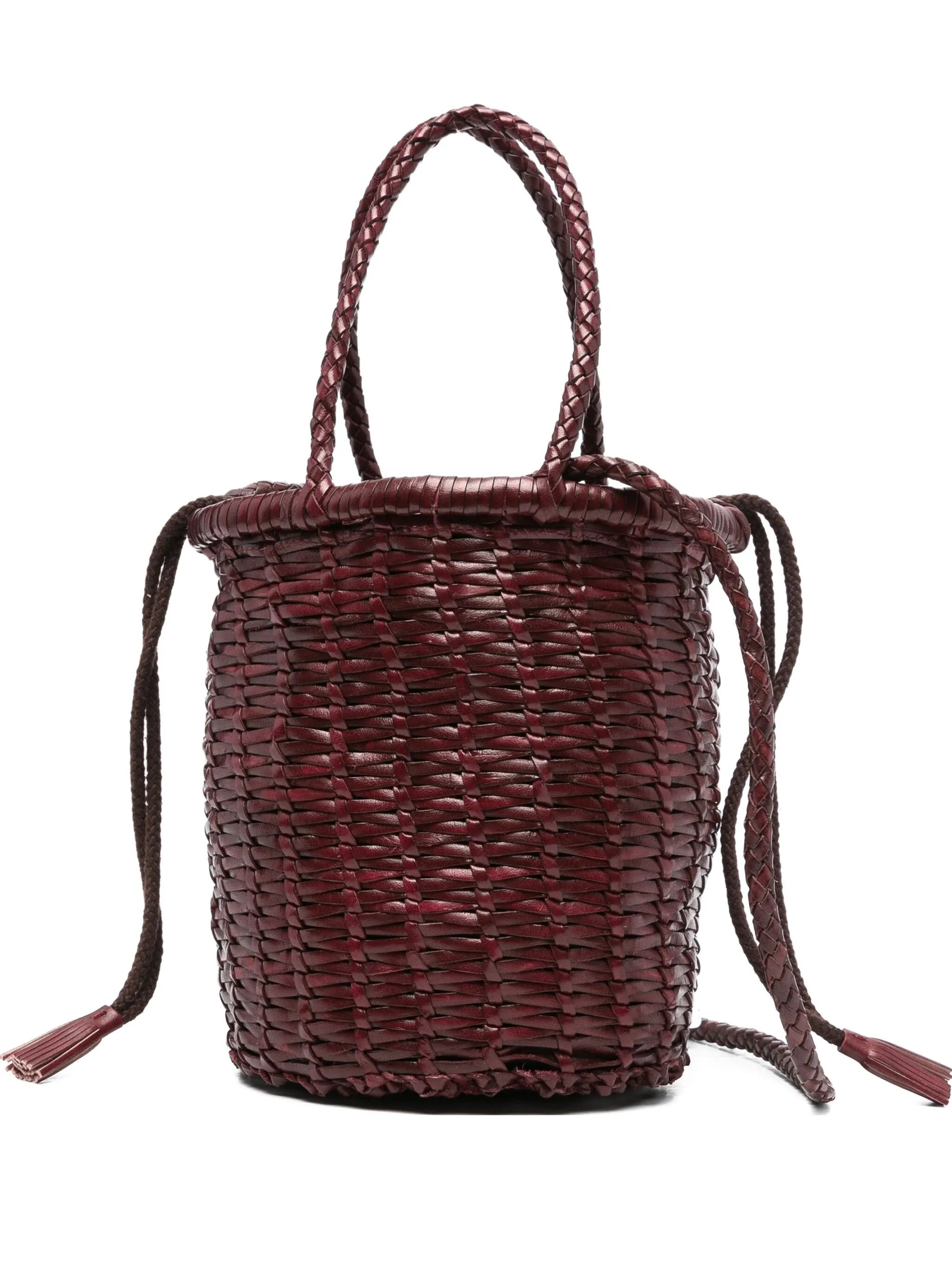 Dragon Diffusion Braided Leather Bucket Bag - 1