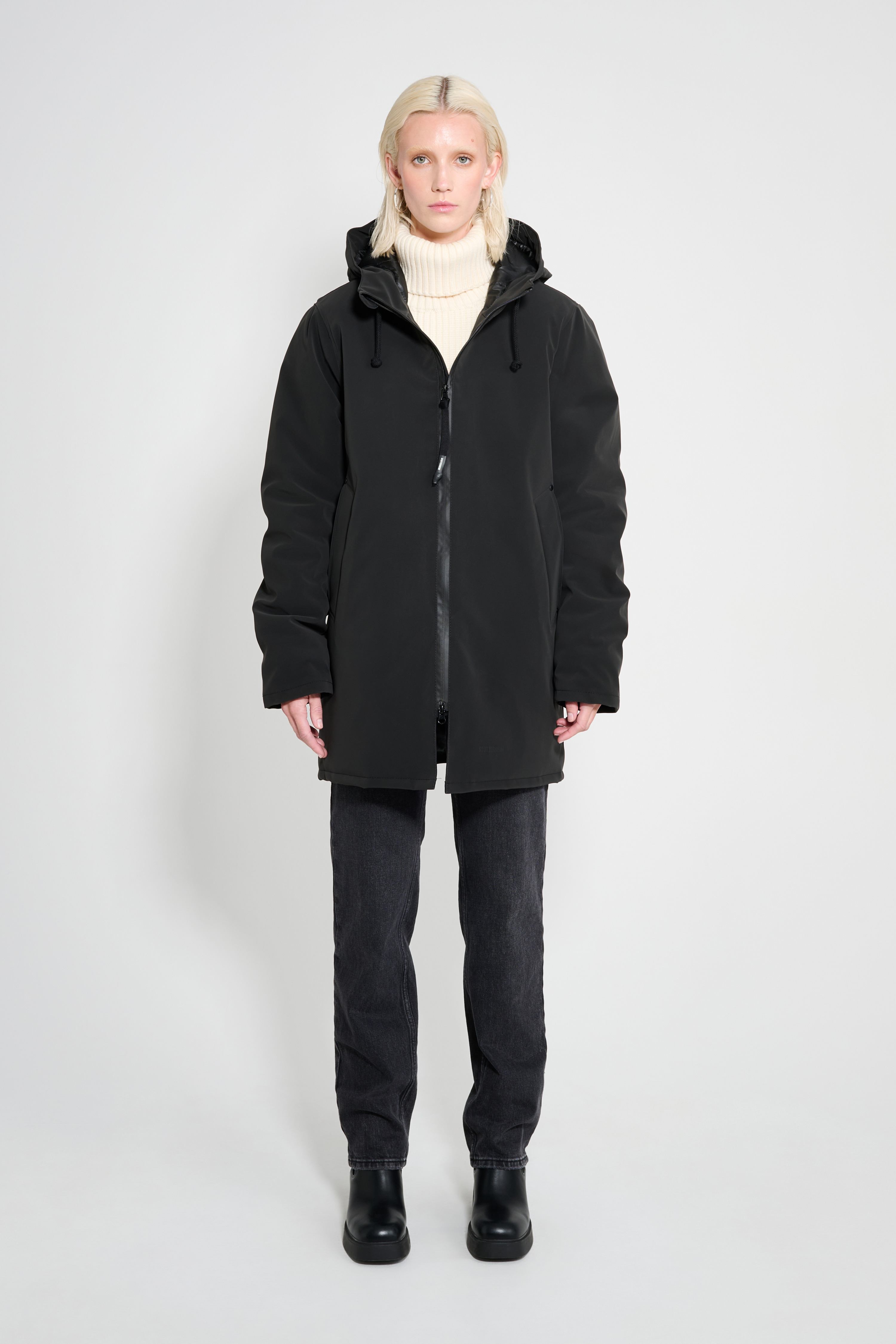 Stockholm Matte Winter Coat Black - 2