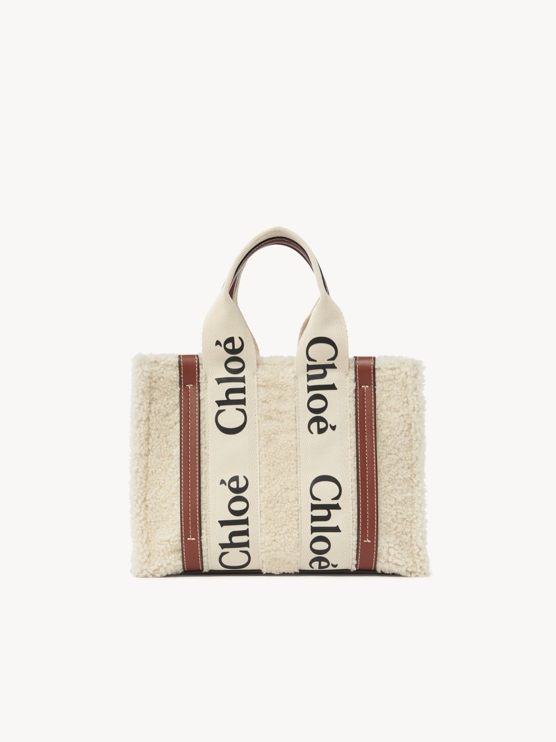 Chloé SMALL WOODY TOTE BAG WITH STRAP outlook