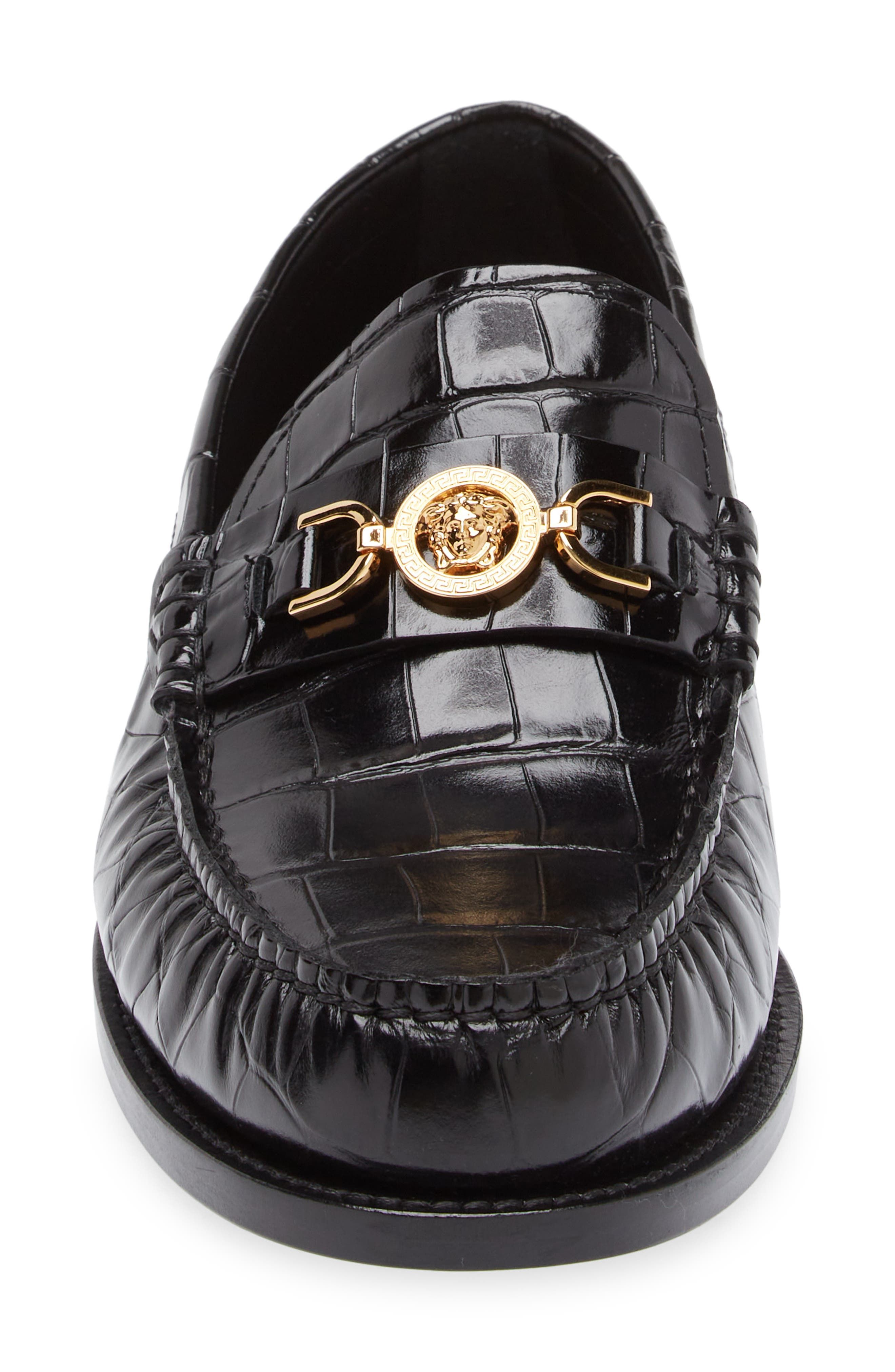 Medusa '95 Loafer in 1B00V-Black- Gold - 4