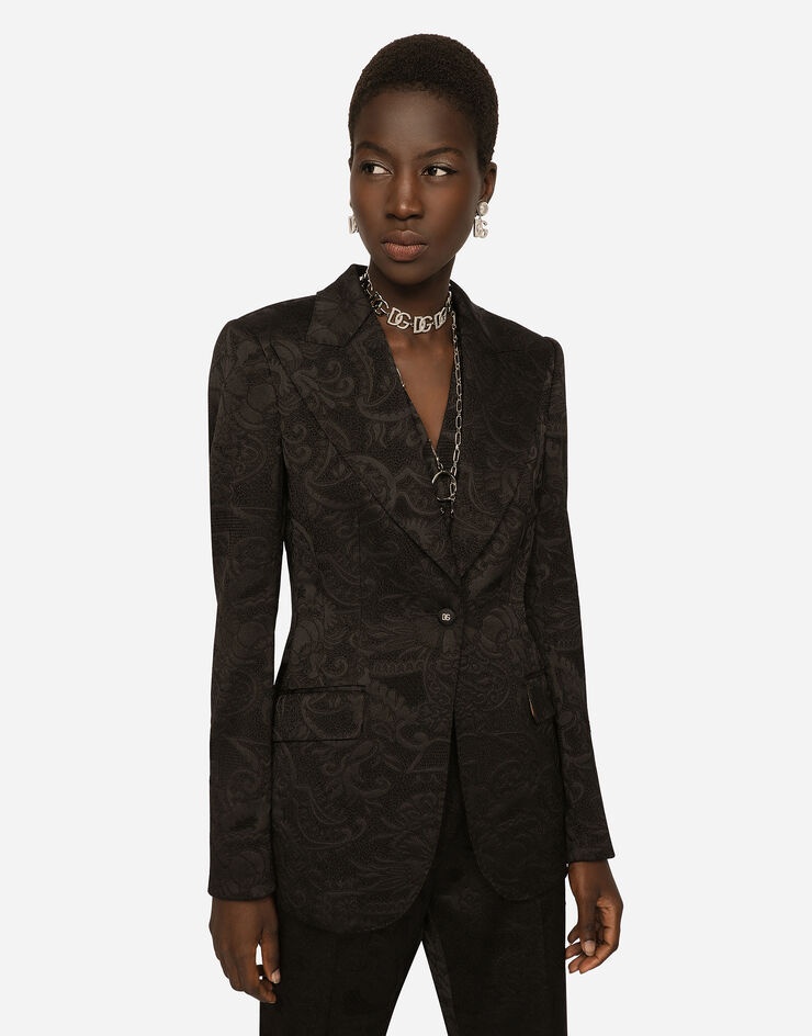Floral jacquard Turlington blazer - 2