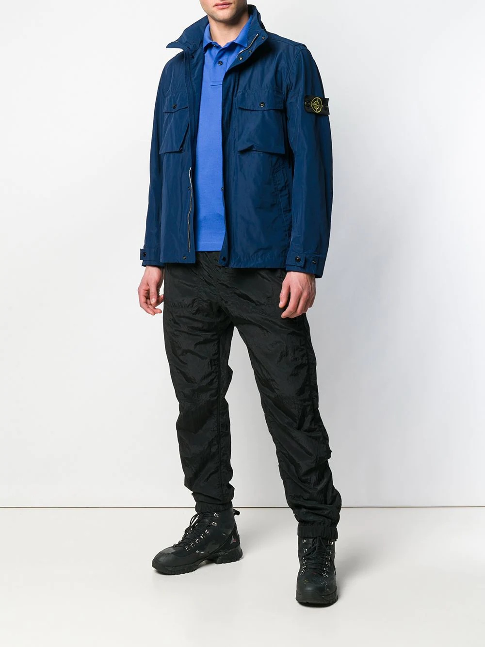 logo patch field jacket - 2