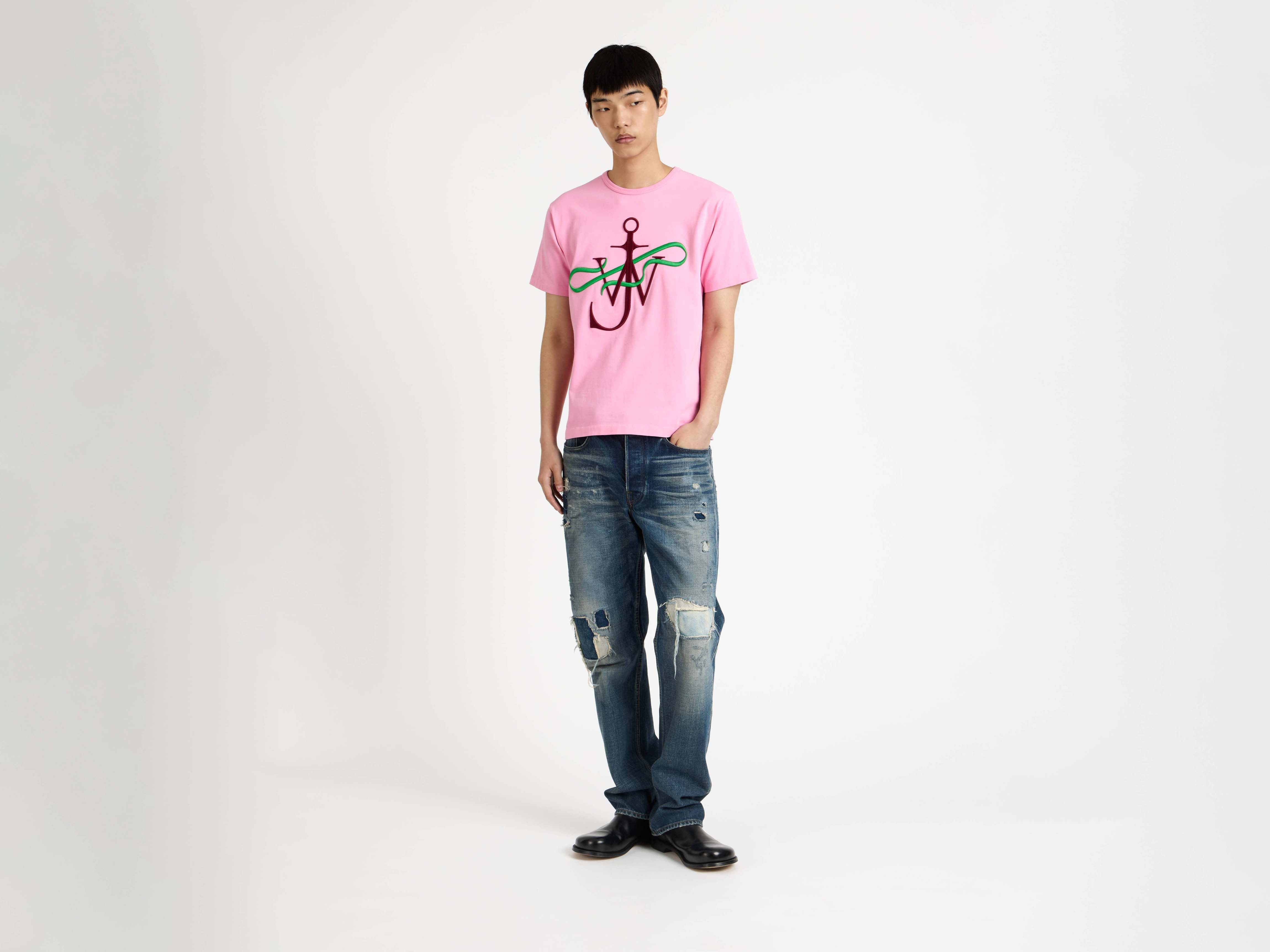 STRAIGHT LEG DENIM JEANS IN DARK-BLUE - 2