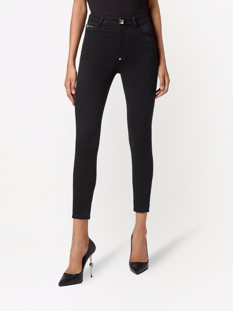 pyramid stud-detail high-rise skinny jeans - 3