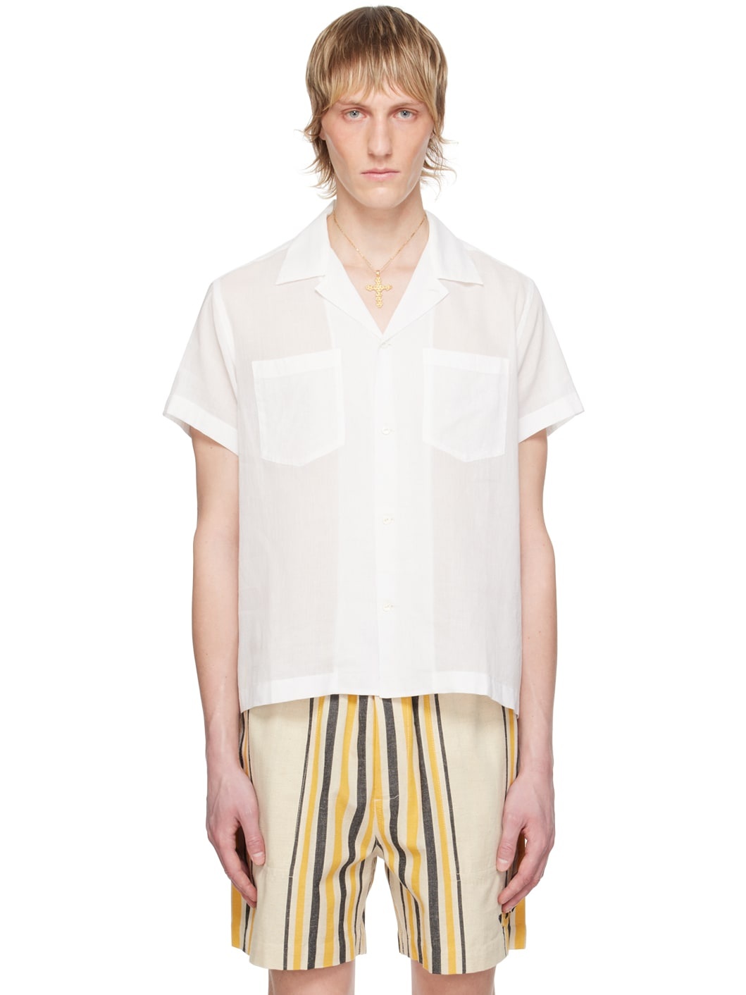 BODE White Boxy Shirt | REVERSIBLE