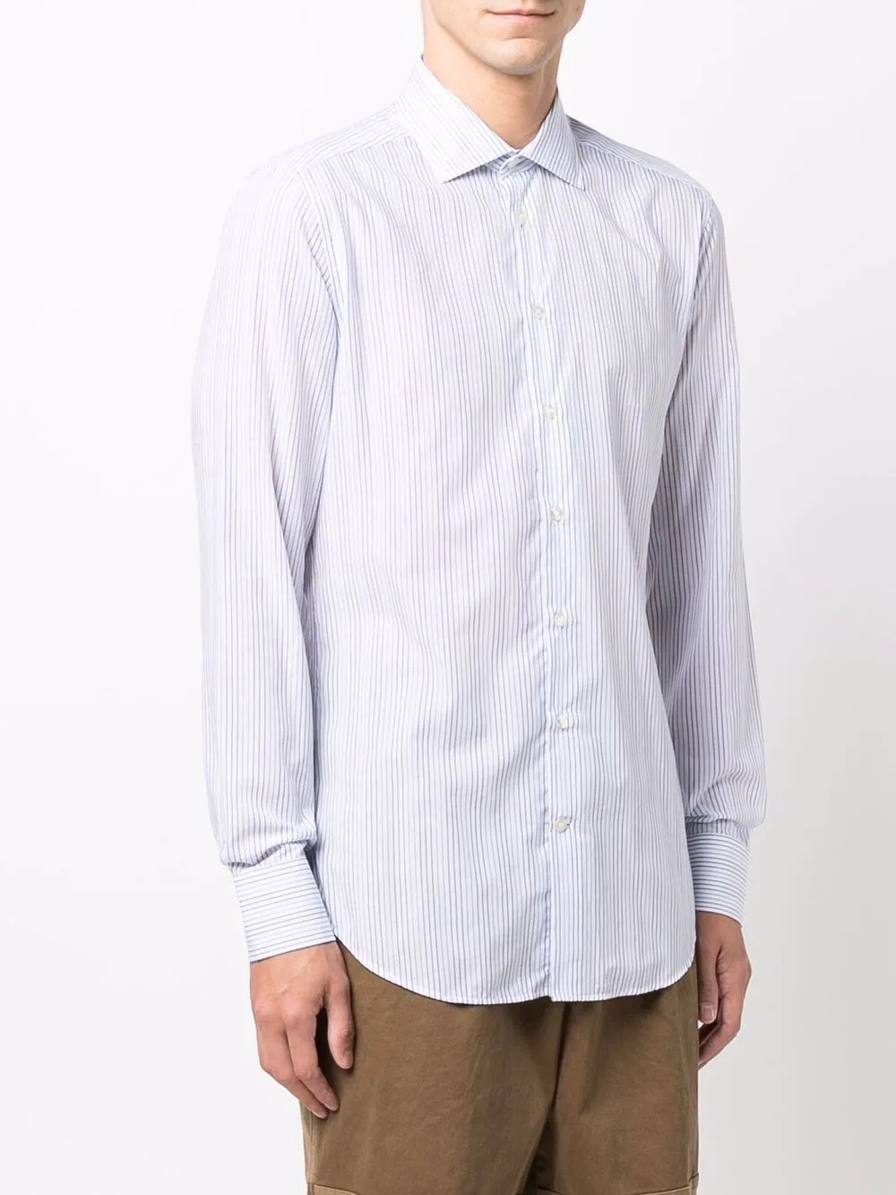 pinstripe long-sleeve shirt - 3