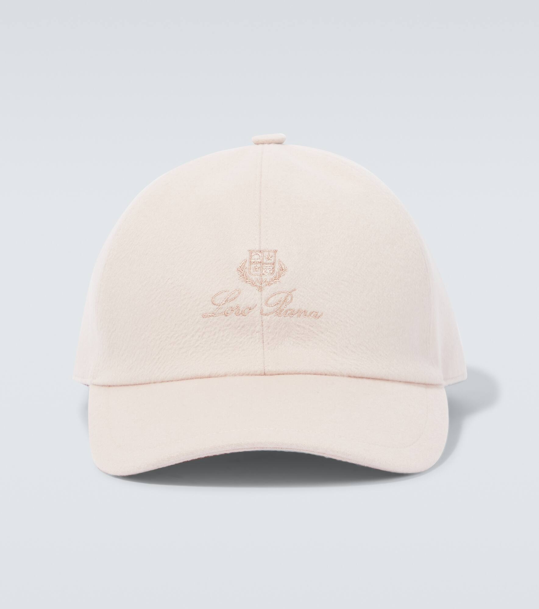 Logo cashmere velvet baseball cap - 1