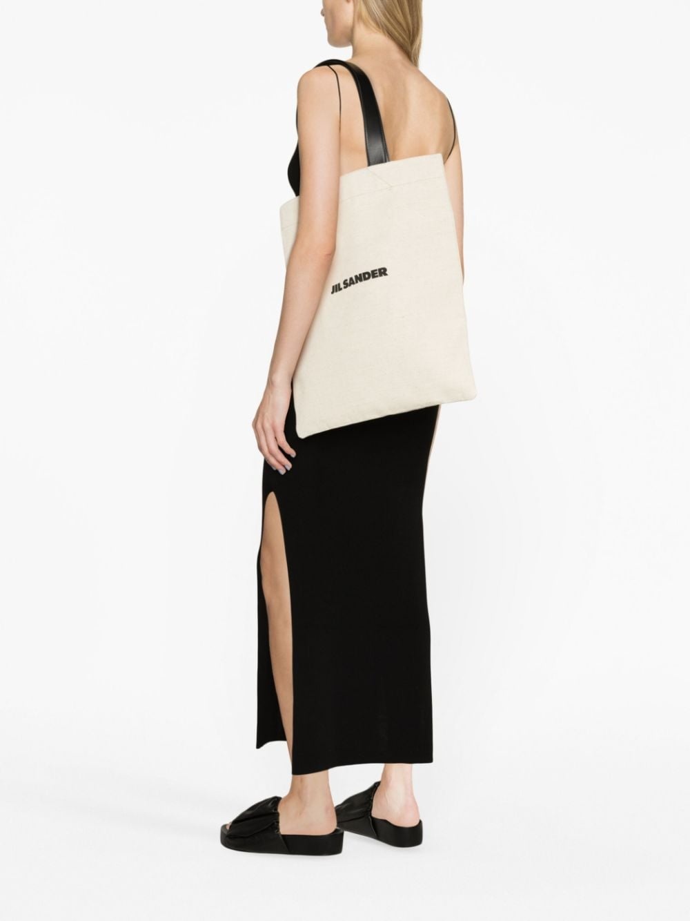 logo-print canvas tote bag - 2