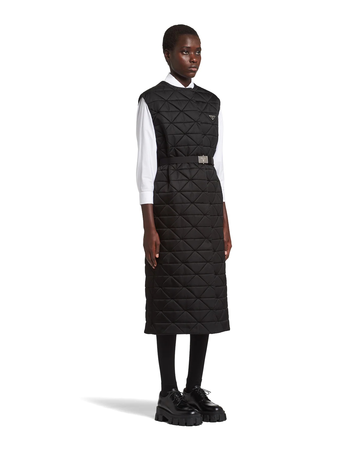 Re-Nylon Gabardine sleeveless trench coat - 3