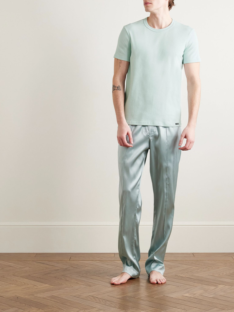 TOM FORD Slim-Fit Stretch-Cotton Jersey T-Shirt Green outlook