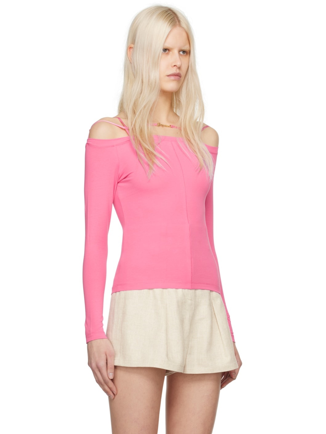 Pink Le Papier 'Le T-Shirt Sierra' Long Sleeve T-Shirt - 4