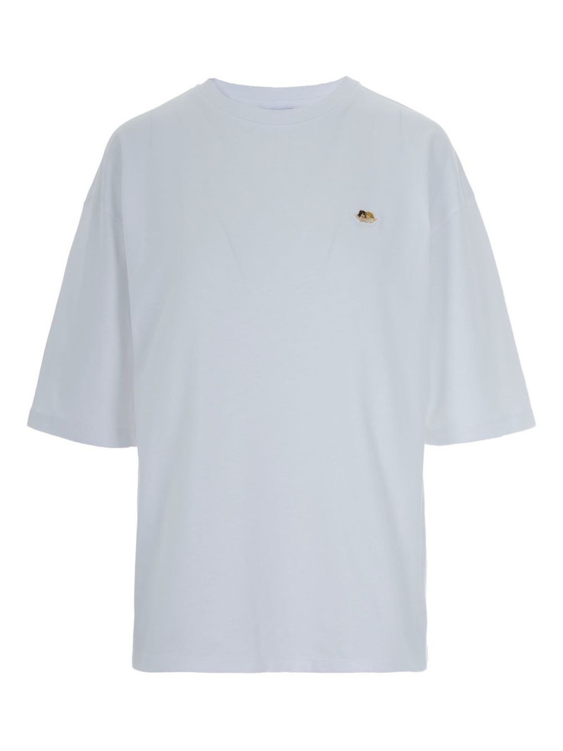 embroidered-detail cotton T-shirt 1