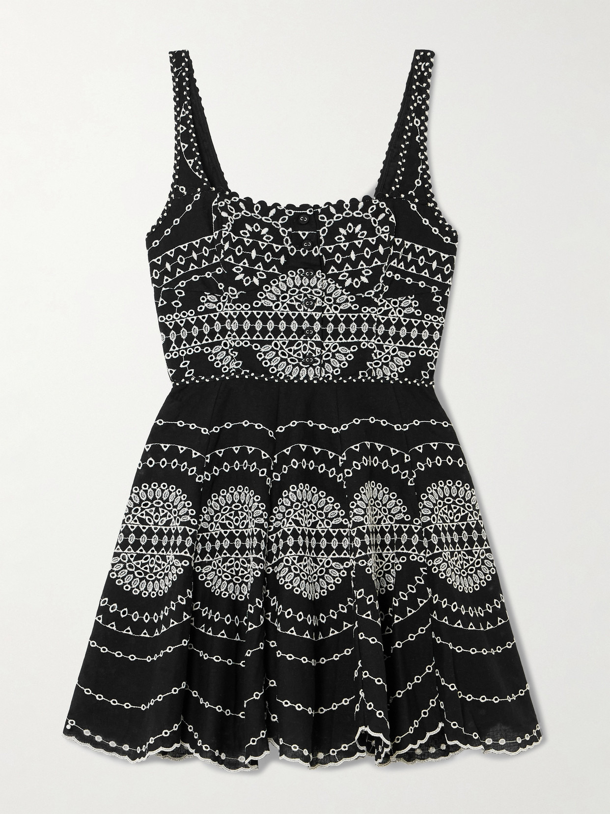 Winnie Broderie Anglaise Cotton-blend Mini Dress - 1
