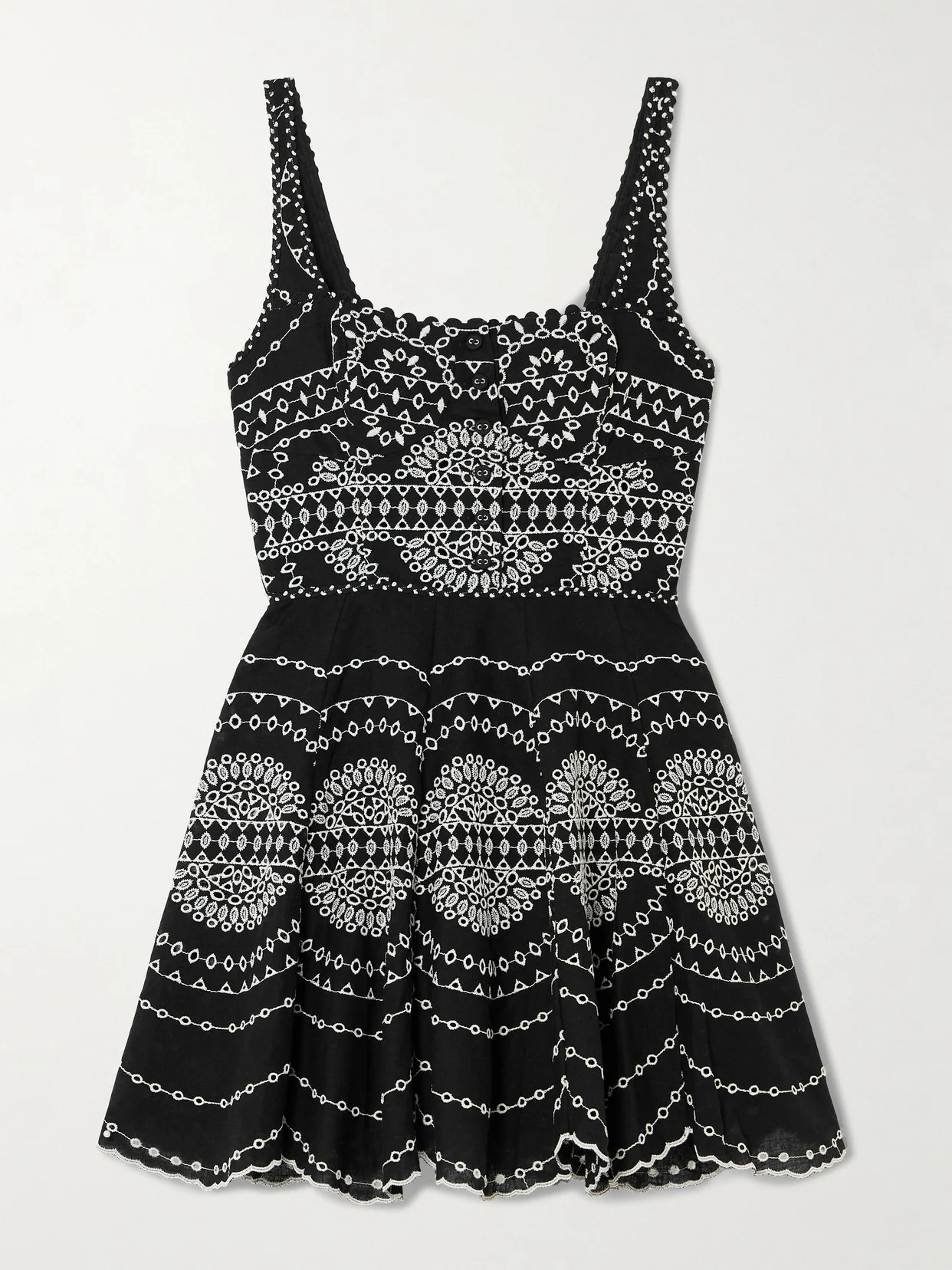 Winnie Broderie Anglaise Cotton-blend Mini Dress - 1