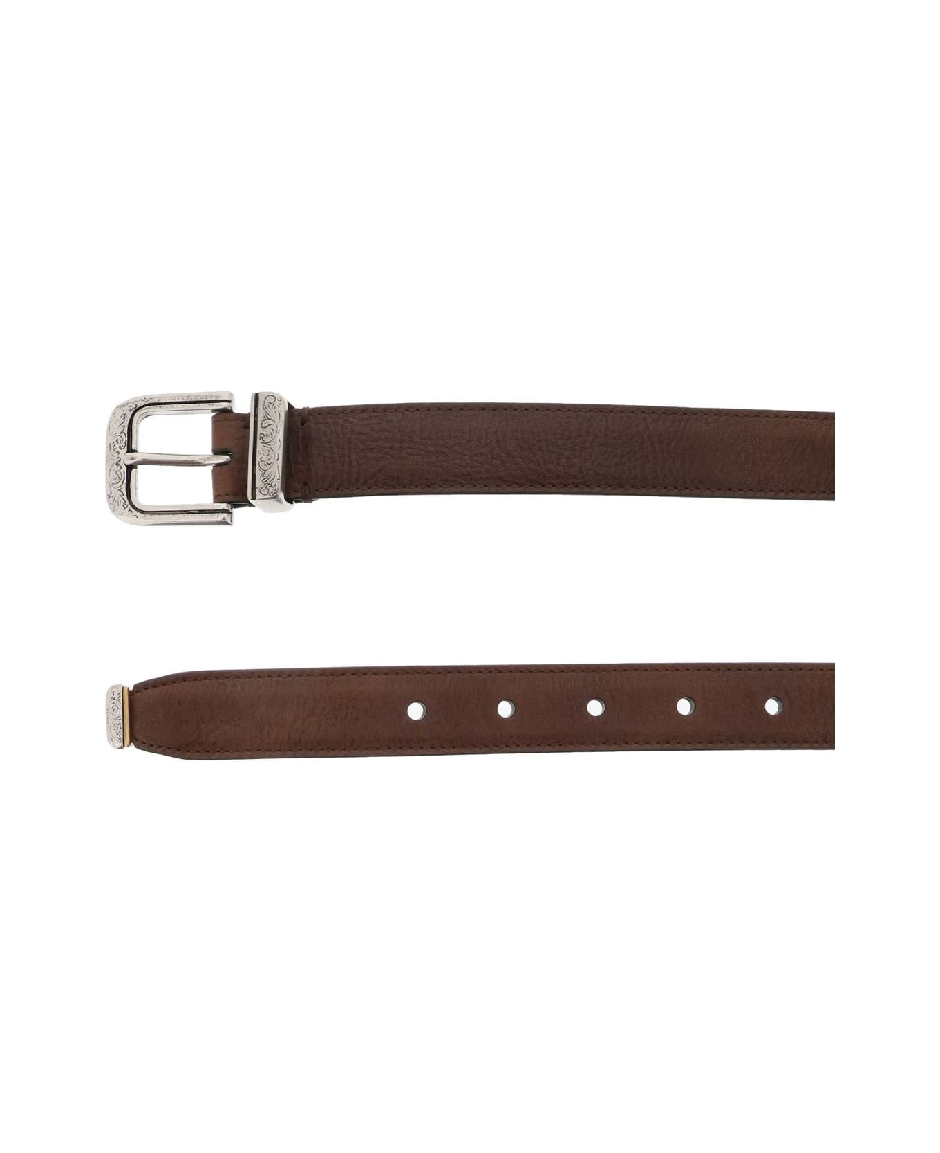 Leather Belt With Detailed Buckle - 2