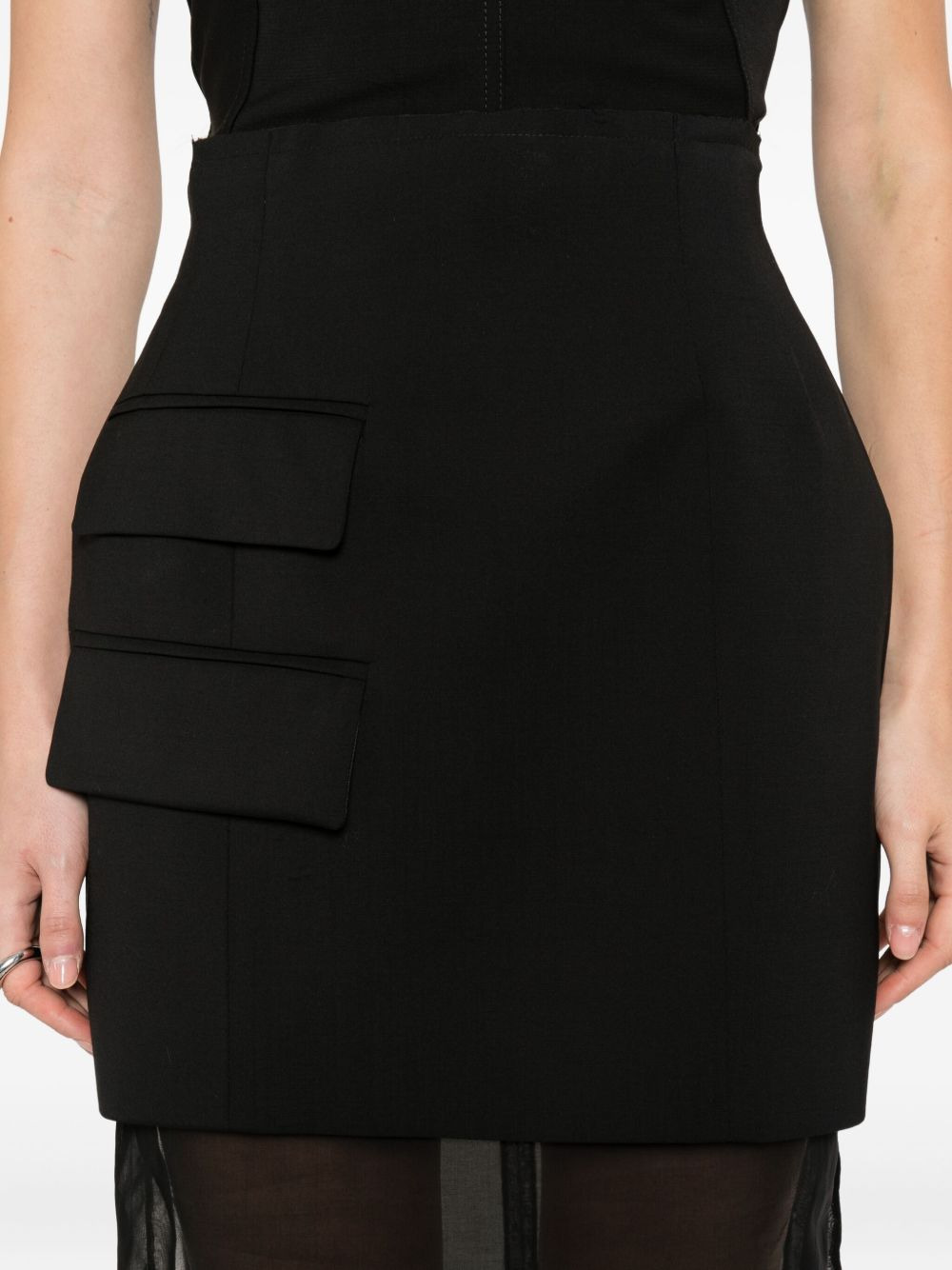 pocket-detail midi skirt - 5