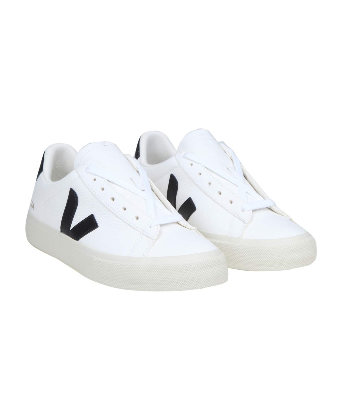 Campo Chromefree In Black And White Leather - 2
