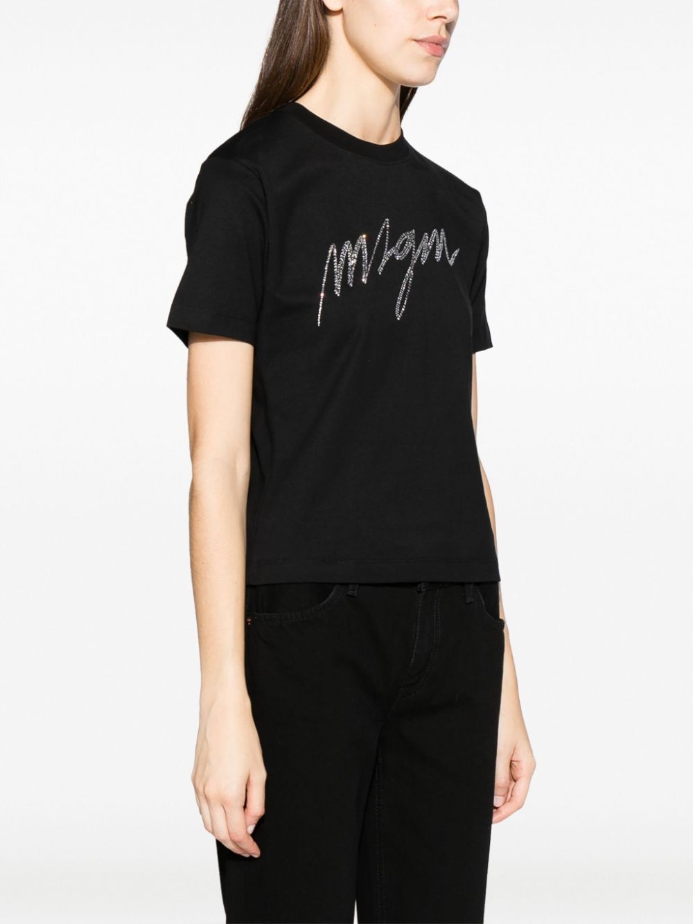 logo-appliqué cotton T-shirt - 3
