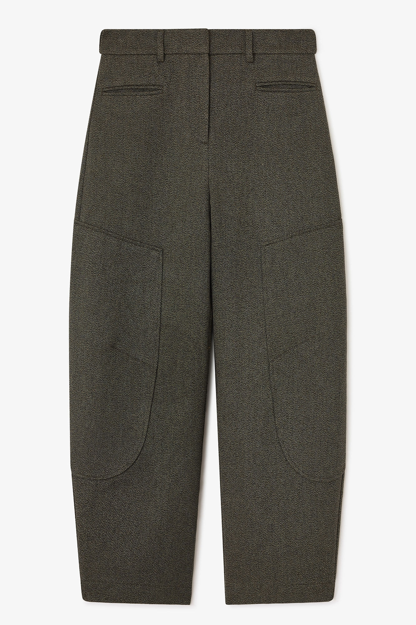 GREEN MOULINE CURVED PANTS - 1