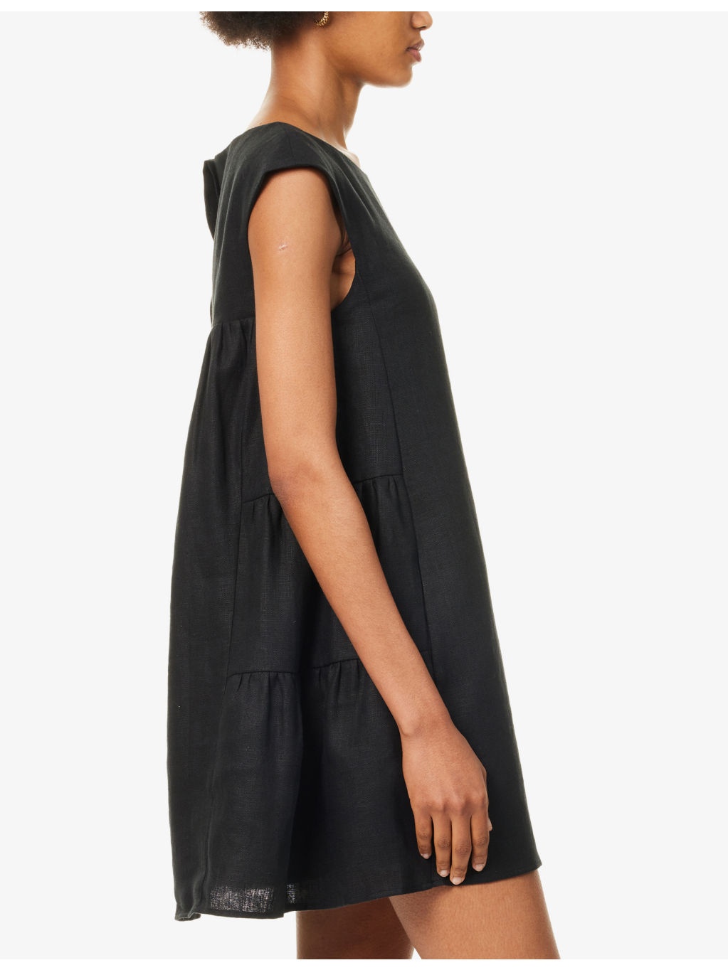 Matilda Flared Linen Mini Dress - 3
