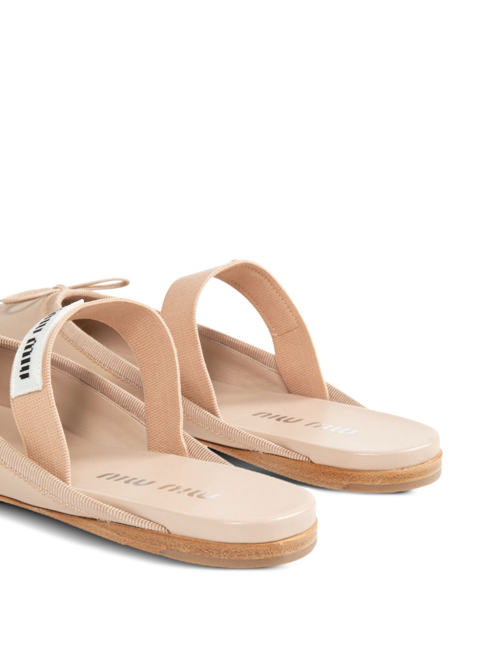 bow-detail elastic-strap ballet flats - 4