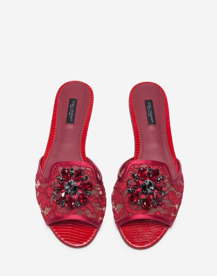 Slippers in lace with crystals - 3