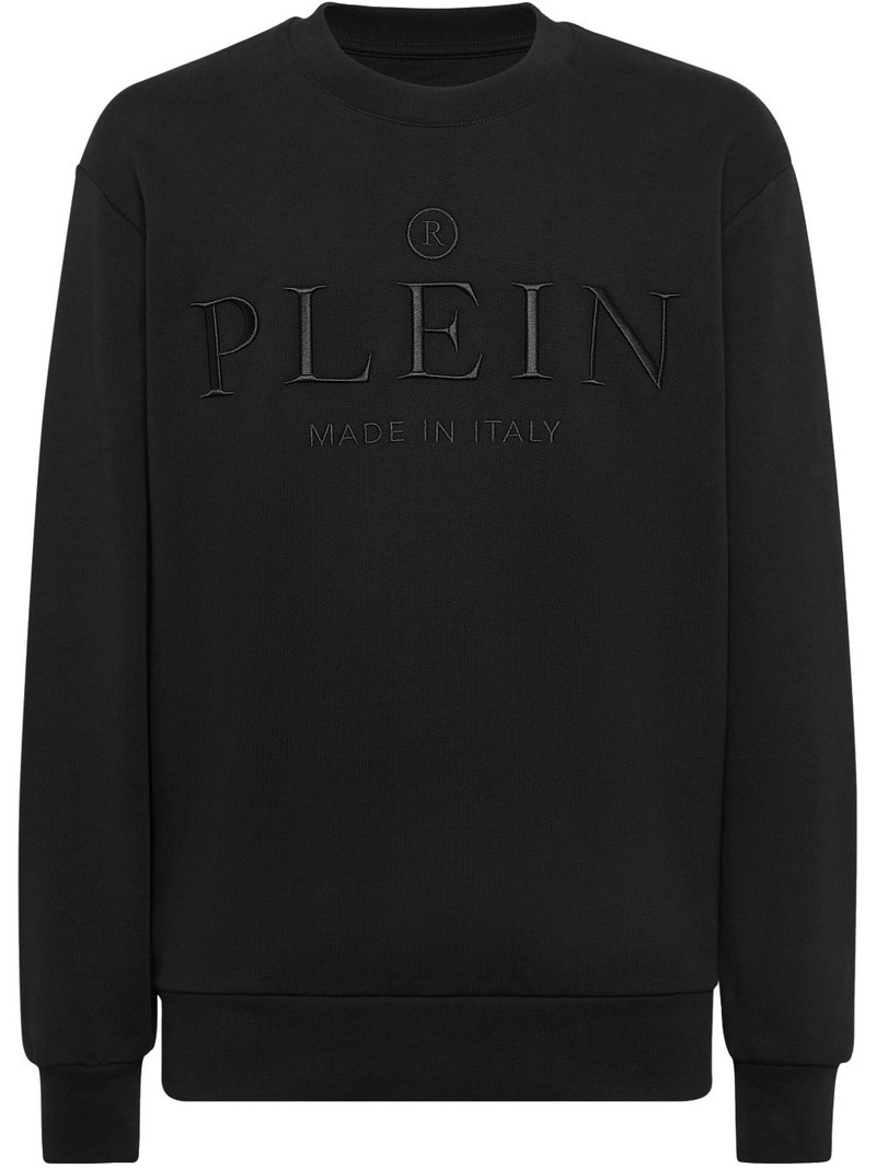 logo-embossed sweatshirt 1