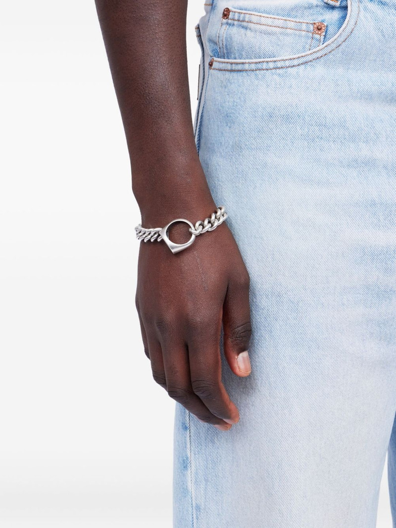 MM6 Maison Margiela signet ring-charm chain bracelet outlook