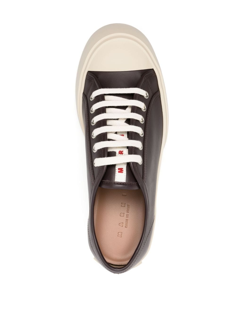 lace-up leather sneakers - 4