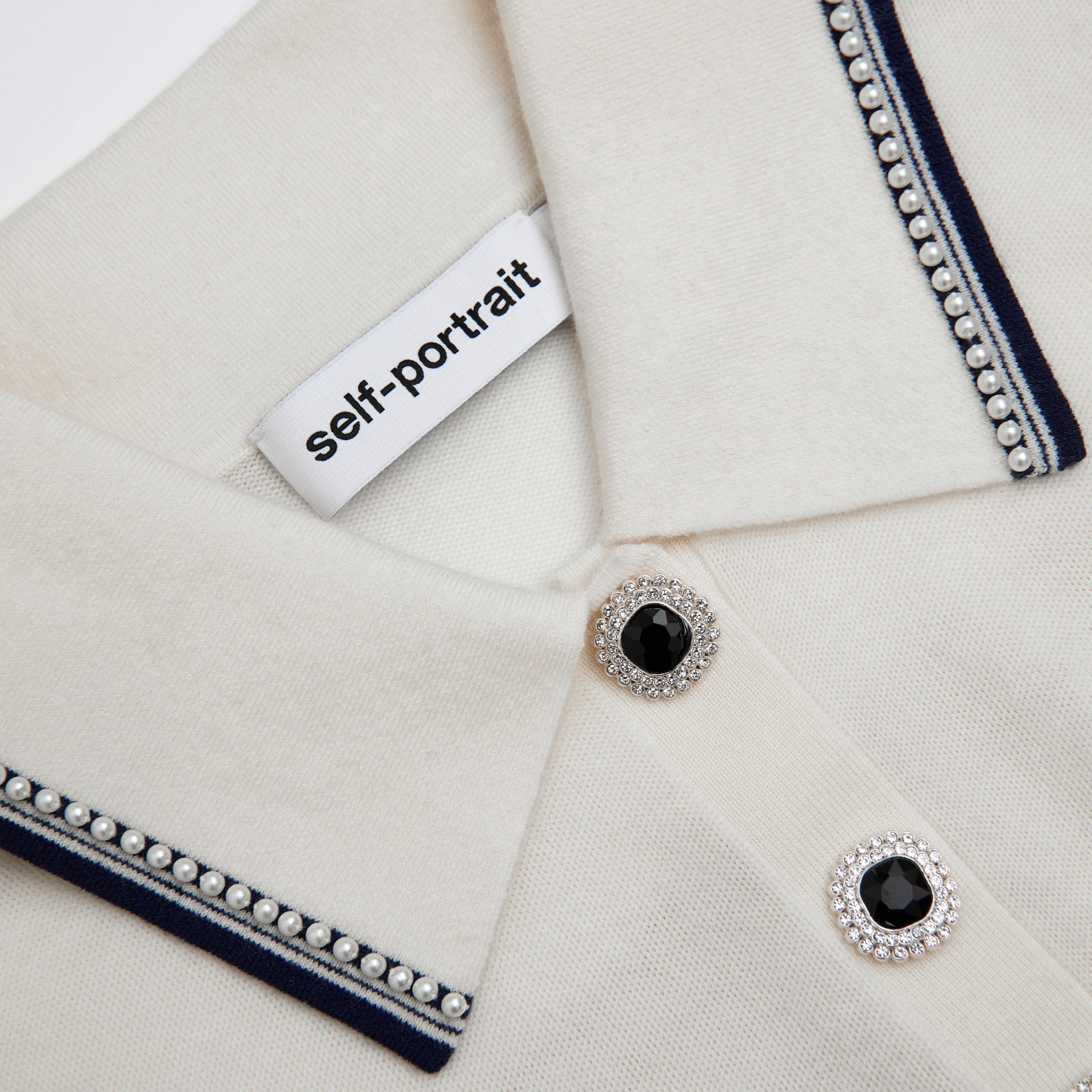 Cream Knit SP Polo Top - 5