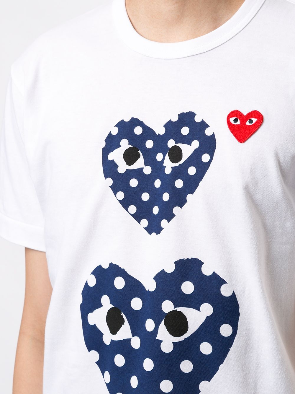 heart print crew neck T-shirt - 5