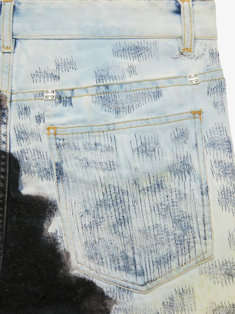 JEANS IN PAINTED DESTROYED DENIM 5