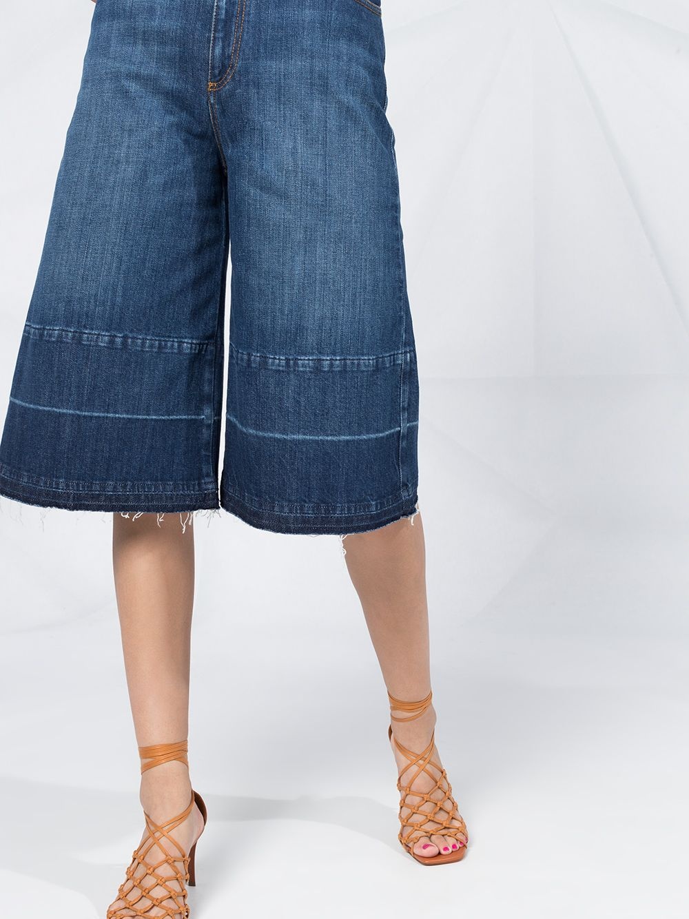 high-waist culotte jeans - 5