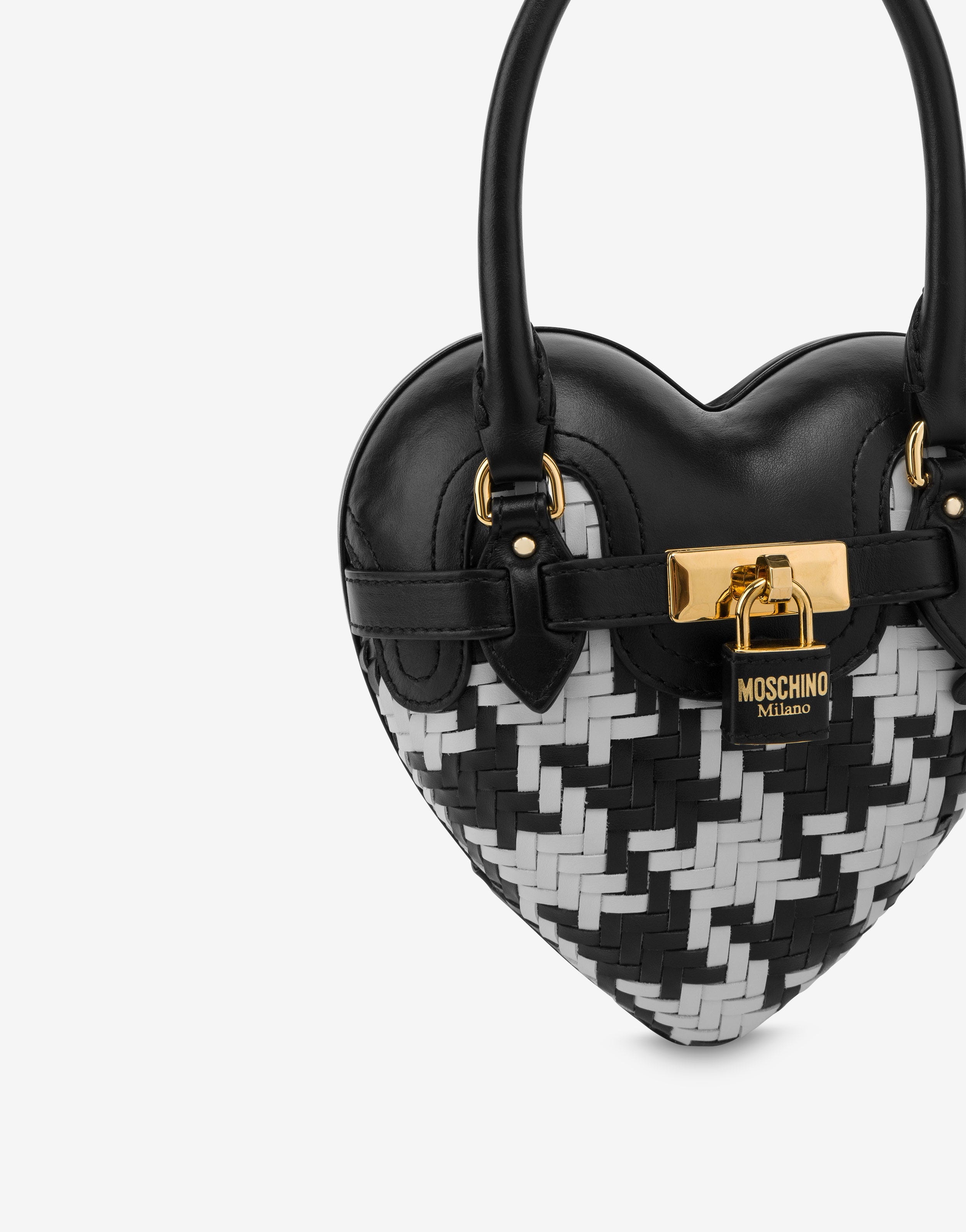 HOUNDSTOOTH MOSCHINO HEARTBEAT BAG - 4