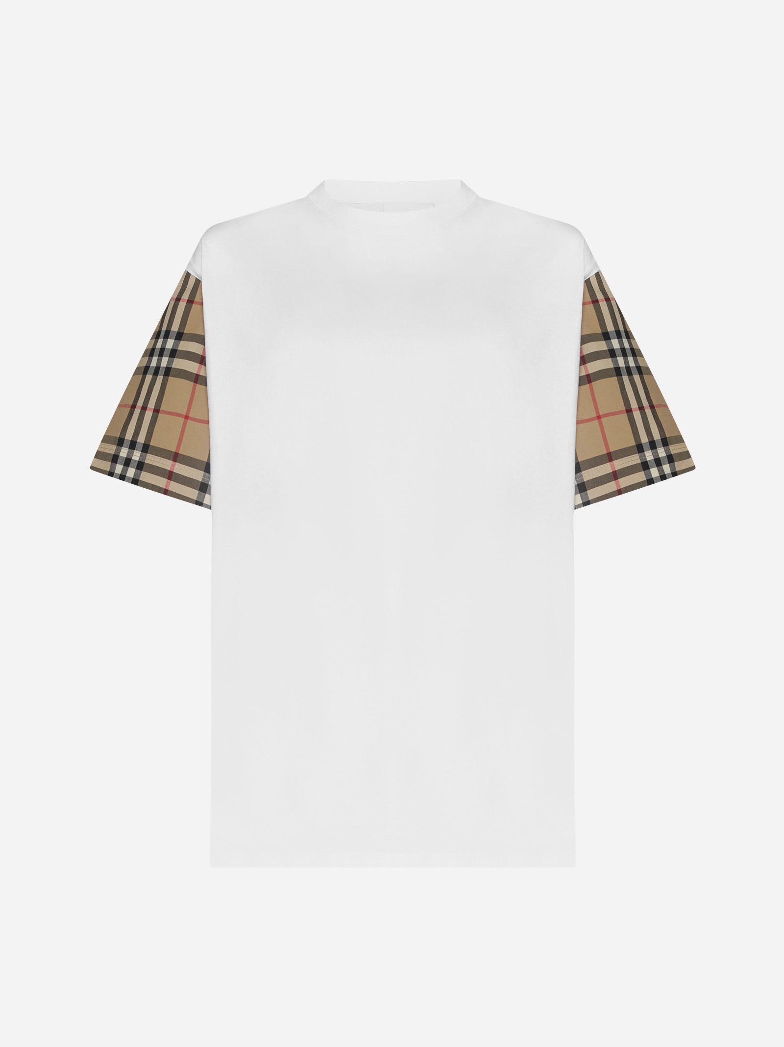 Check-print cotton t-shirt - 1