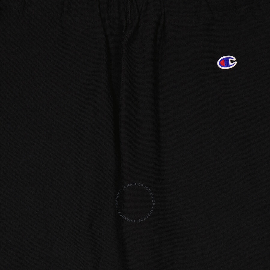 Champion Black Cotton Logo Long Sweatpants - 7