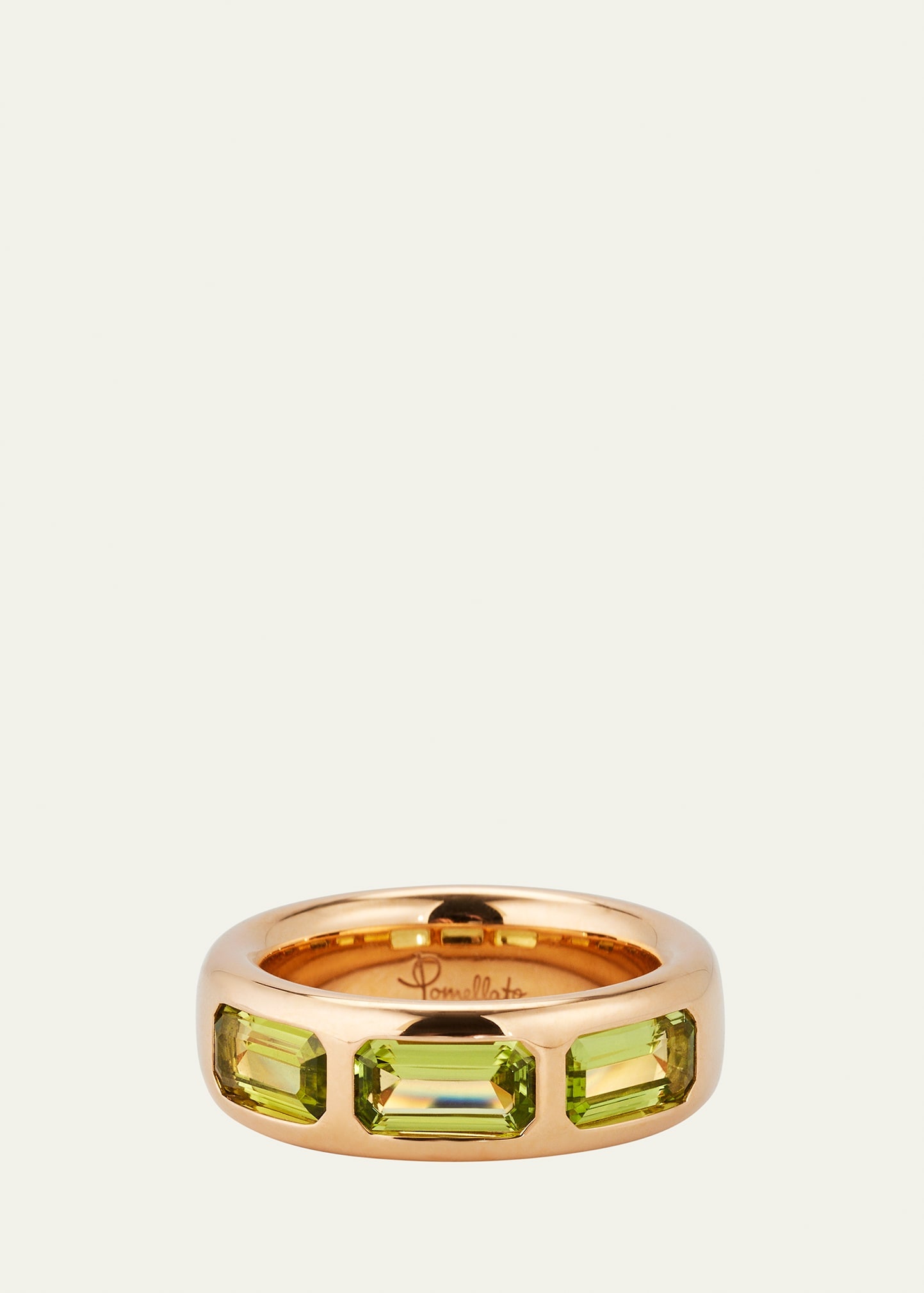 18K Rose Gold Iconica Ring with Peridot - 1