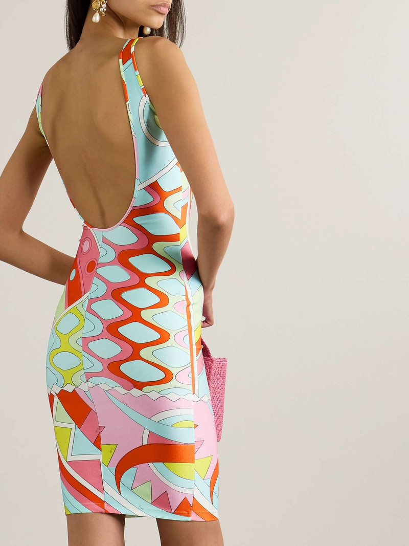 Printed satin-jersey dress 3