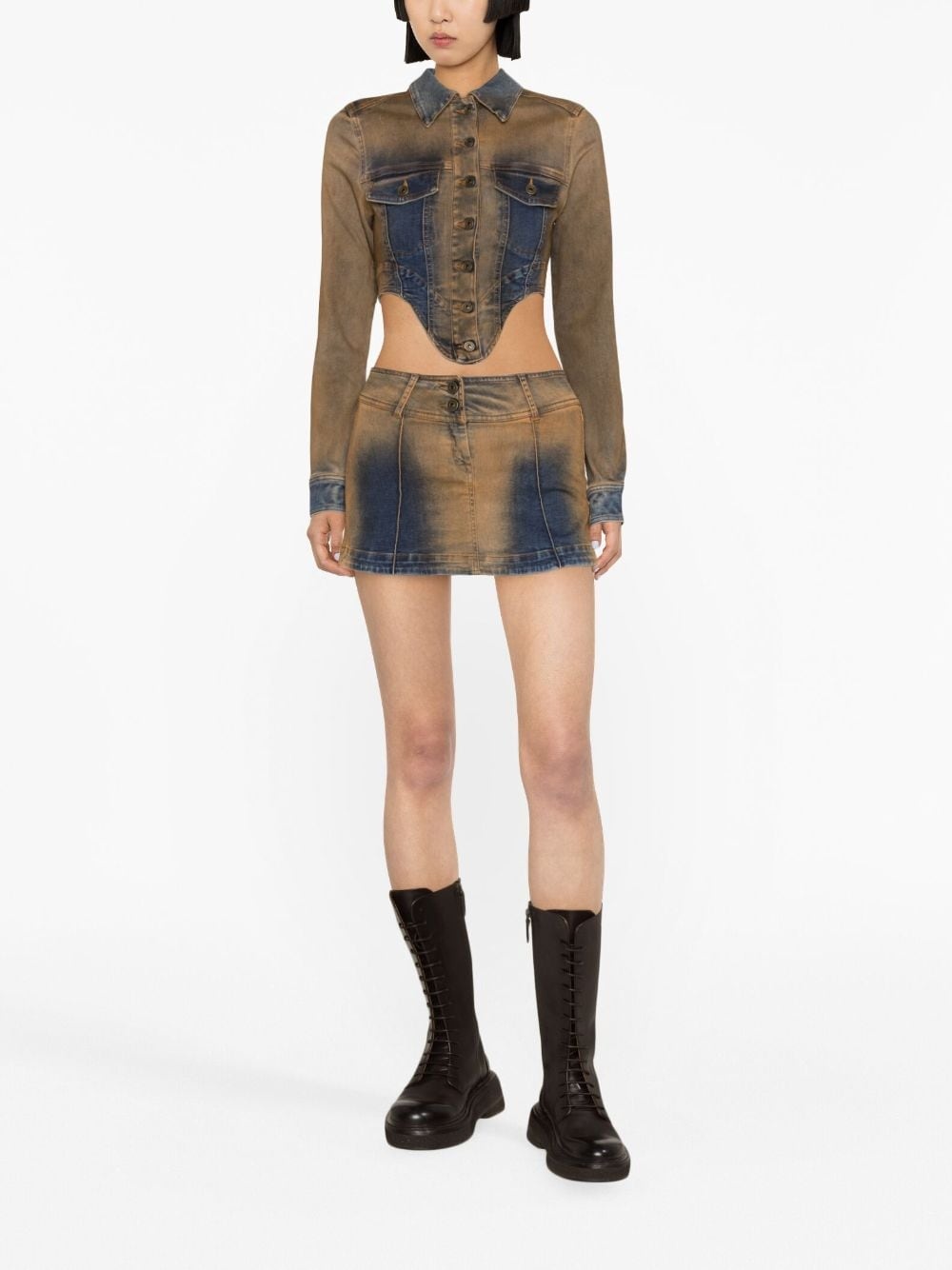 Harley cropped denim jacket - 2