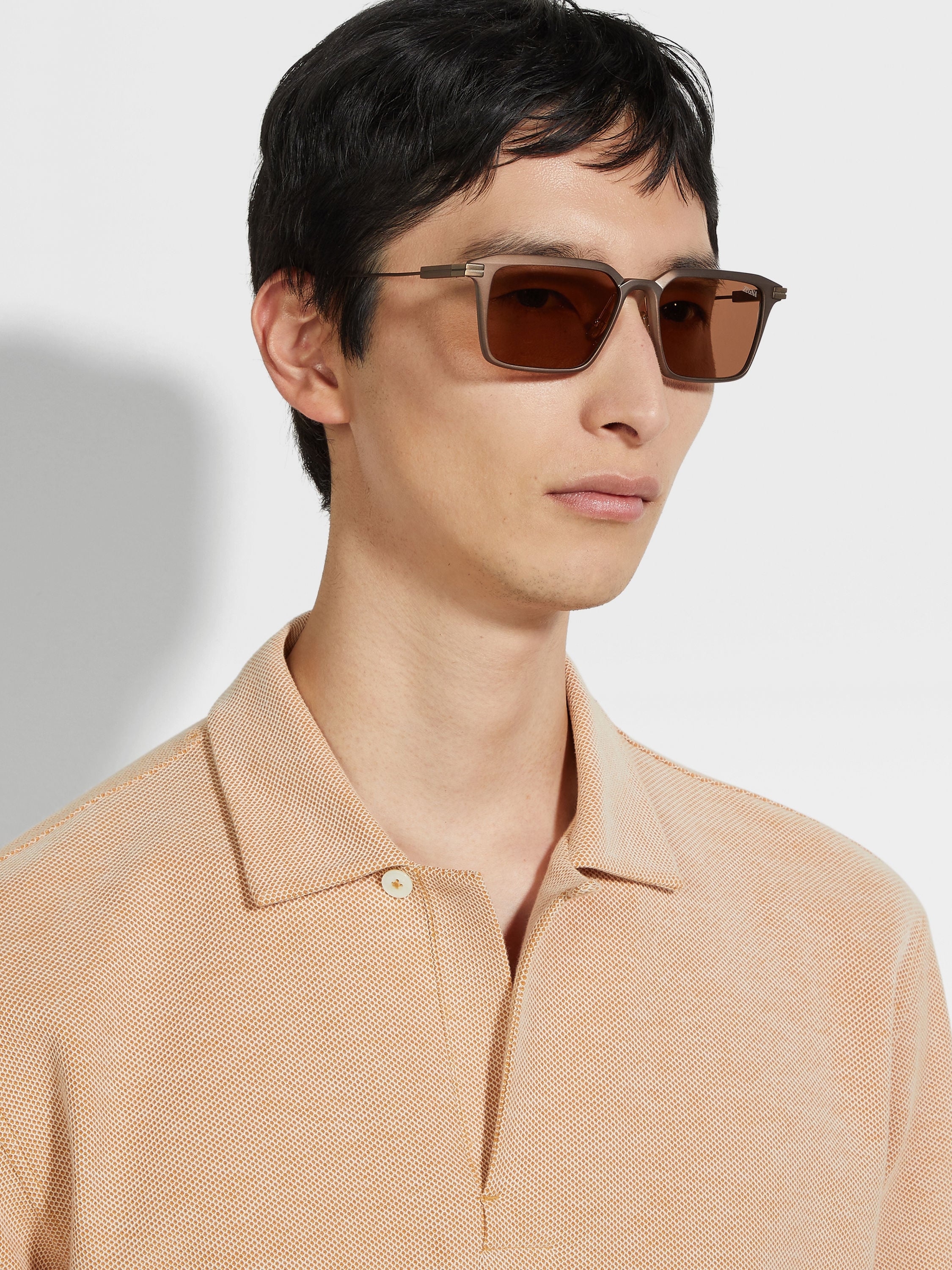 DARK BROWN ALUMINUM AND METAL SUNGLASSES - 4