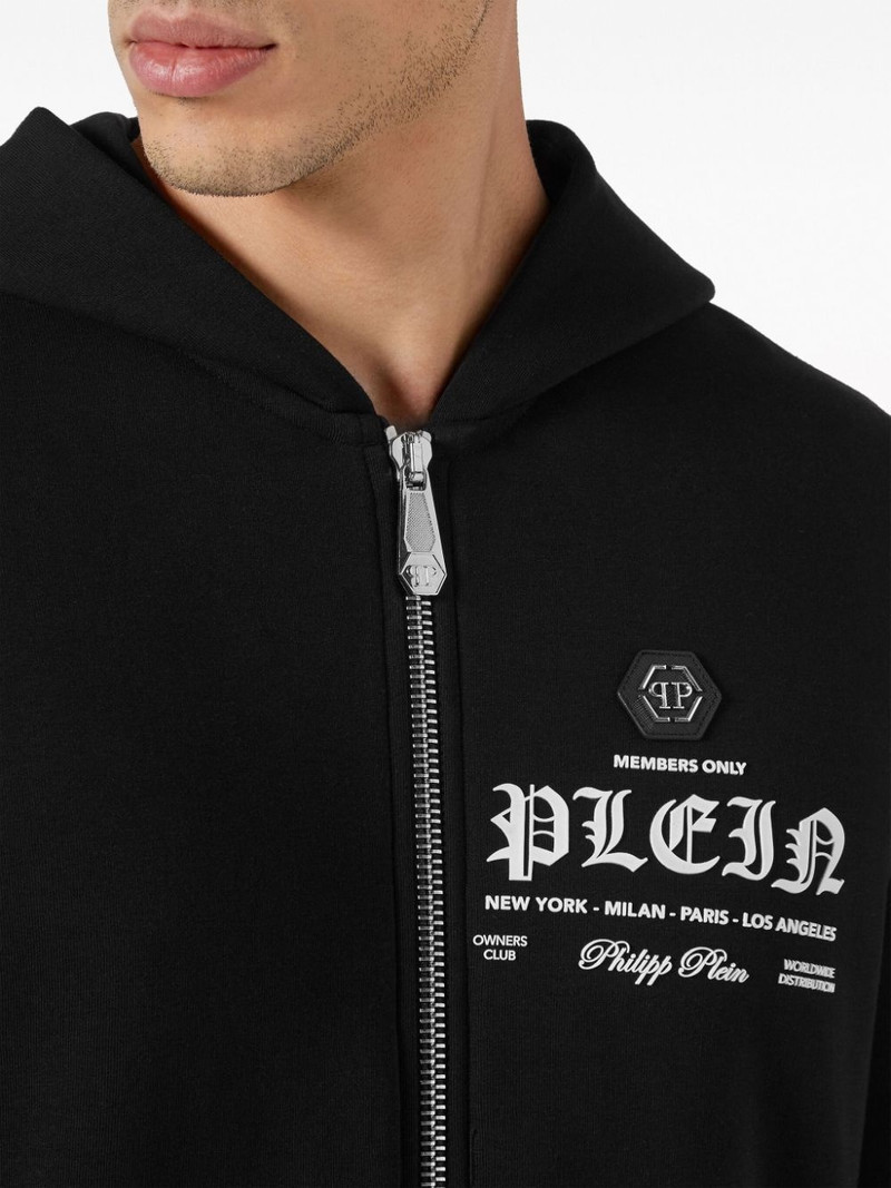 logo-print zipped hoodie 5