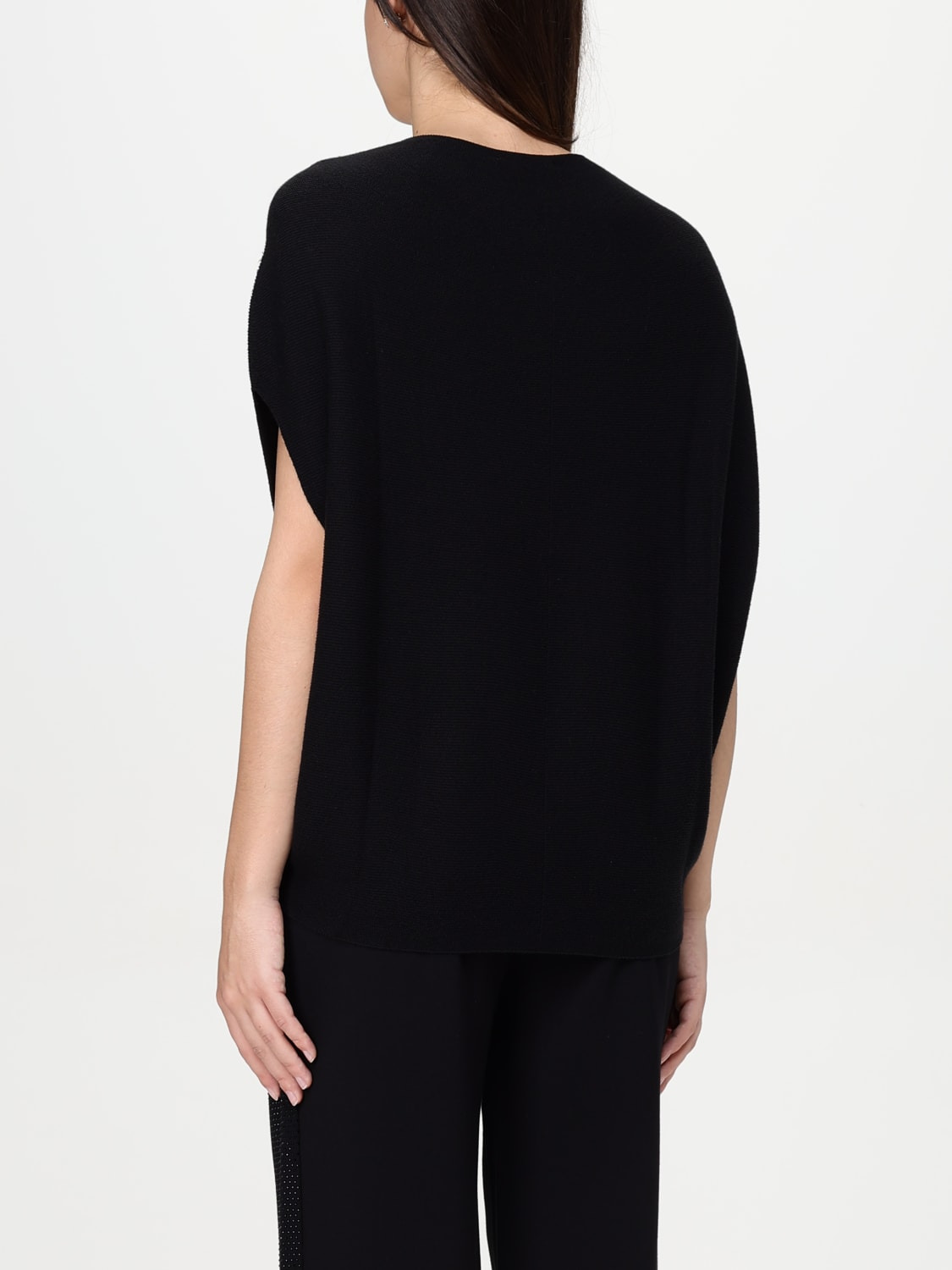 Emporio Armani cotton and viscose top - 2
