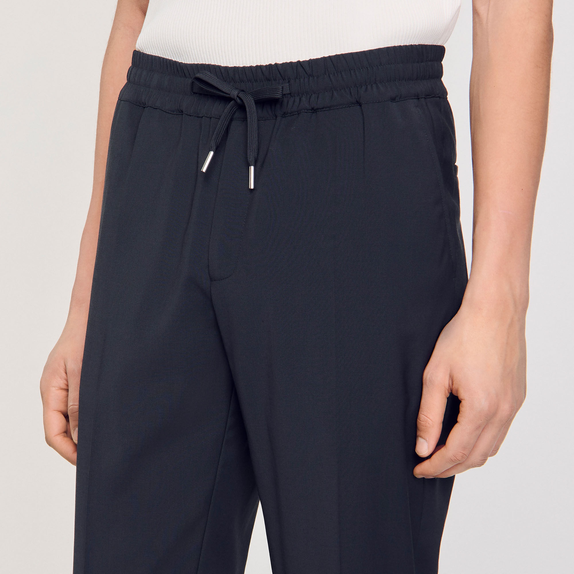ELASTICATED STRAIGHT-LEG TROUSERS - 3