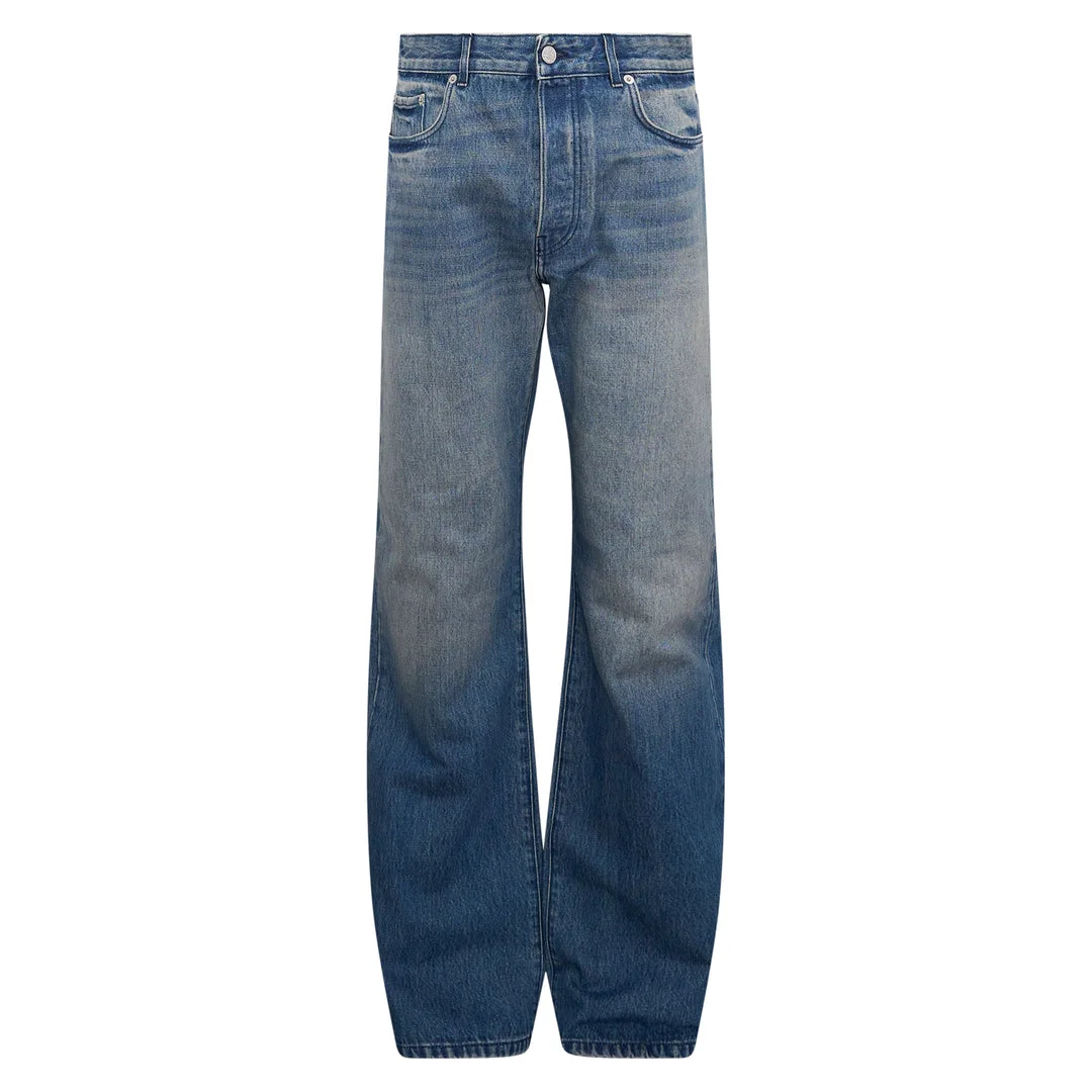 Loose Fit Mid Rise Straight Jeans - 1