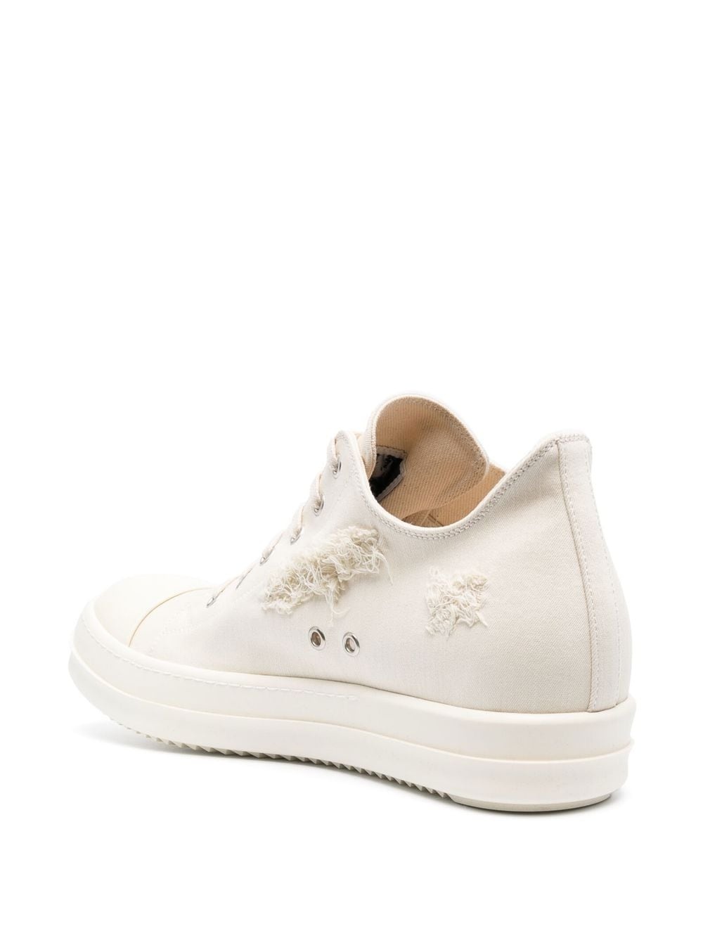frayed lace-up sneakers - 3
