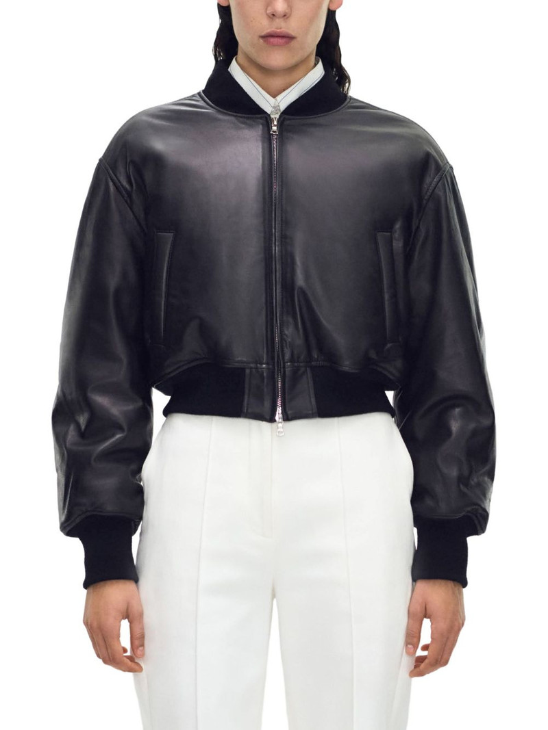 ADAM LIPPES leather bomber jacket outlook