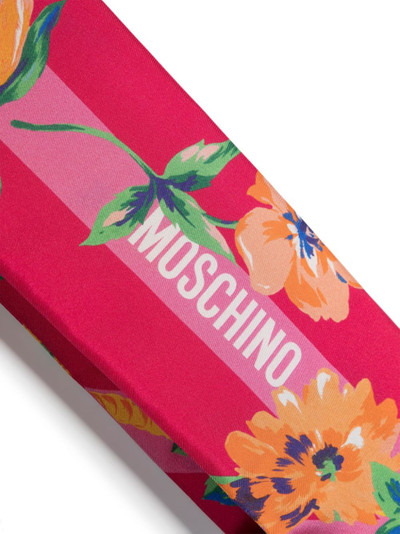 Moschino floral-print silk scarf outlook